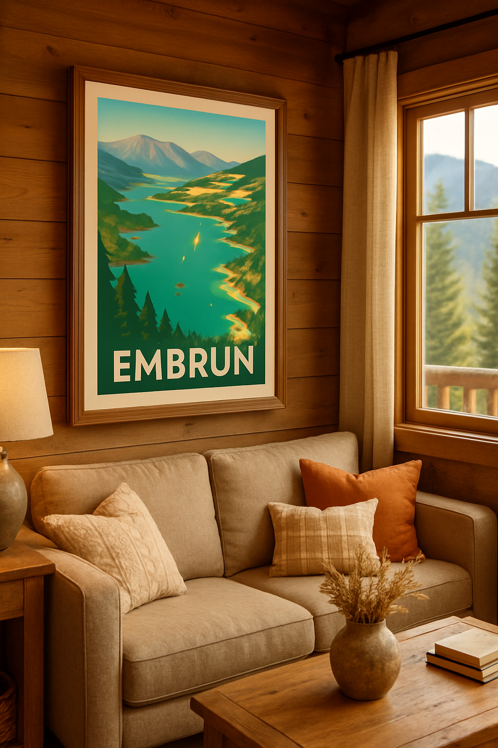 Hautes-Alpes France Affiche de Embrun - Évasion nautique au cœur des Alpes