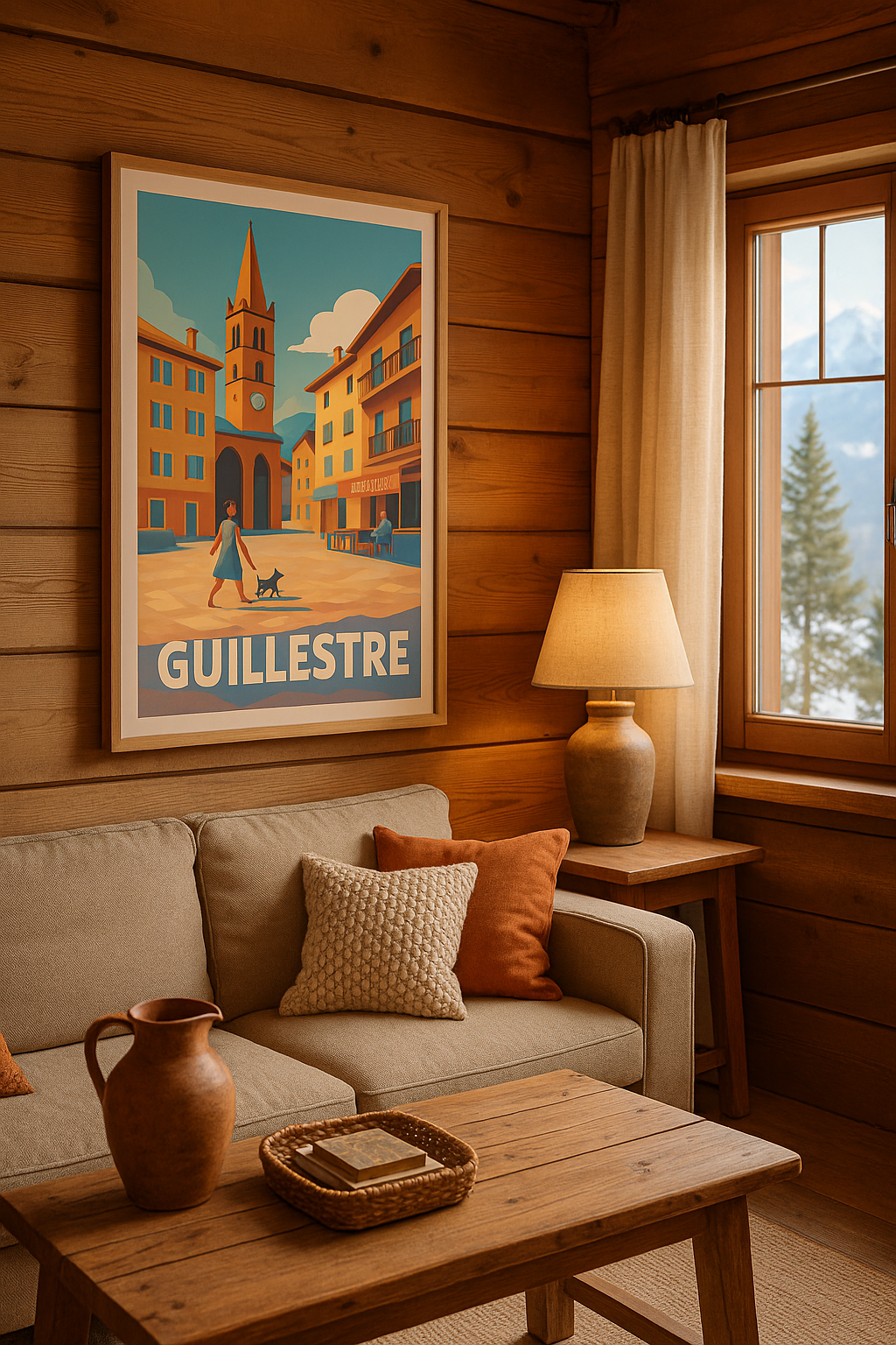 Affiche Guilestre — Charme et douceur de vie en montagne · poster d'art de Guilestre