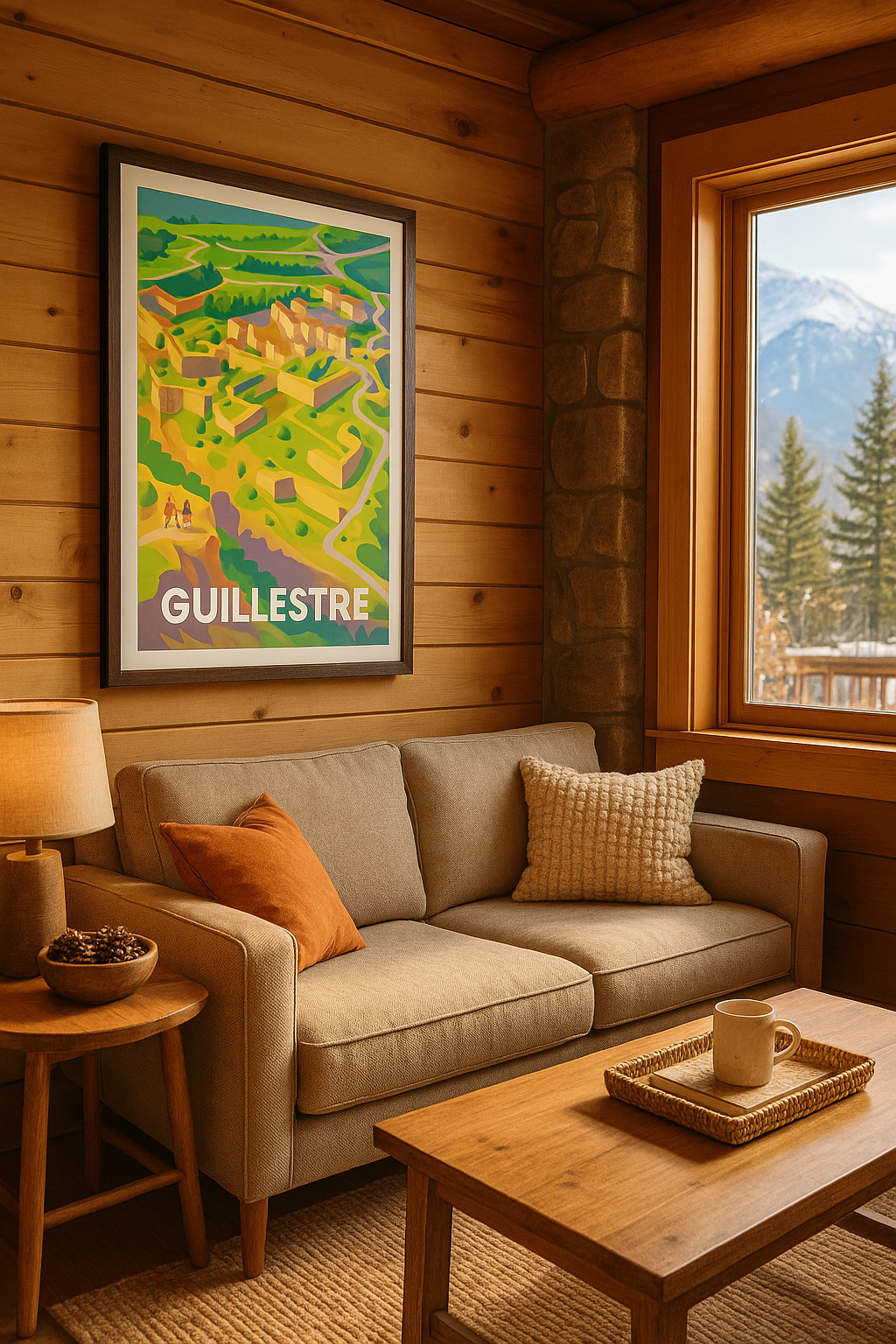 Hautes-Alpes France Affiche de Guilestre - Panorama enchanteur et fortifications emblématiques