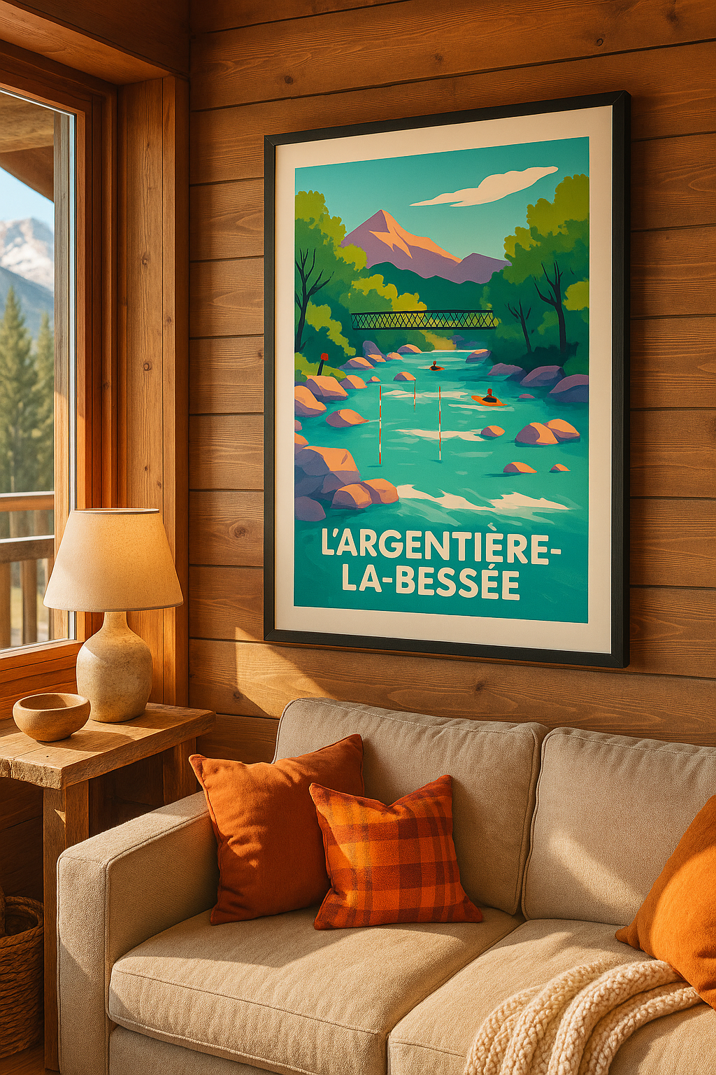 Affiche L'Argentière-la-Bessée — Nature et aventures en montagne · poster d'art de L'Argentière-la-Bessée