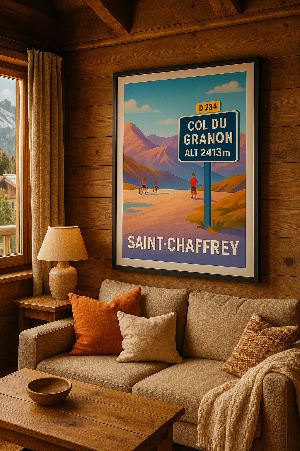 Affiche Saint-Chaffrey — Escapade alpine au Col du Granon · poster d'art de Saint-Chaffrey