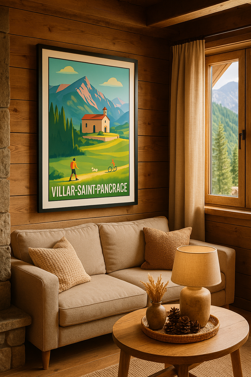 Hautes-Alpes France Affiche de Villar-Saint-Pancrace - Évasion et nature en montagne