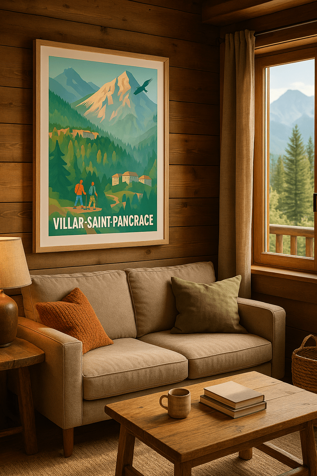Affiche Villar-Saint-Pancrace — Évasion montagnarde et nature préservée · poster d'art de Villar-Saint-Pancrace