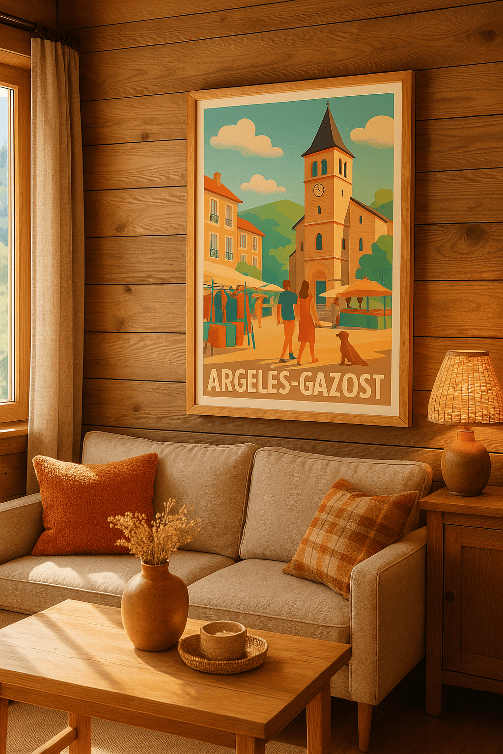 Affiche Argelès-Gazost — Charme et douceur des Pyrénées · poster d'art de Argelès-Gazost