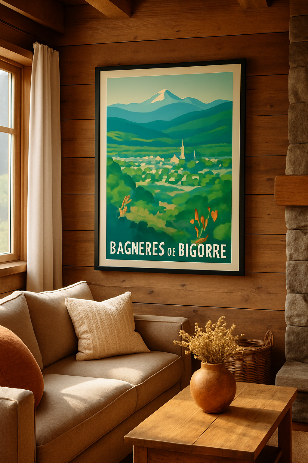 Hautes-Pyrénées France Affiche de Bagnères-de-Bigorre - Évasion au cœur des montagnes pyrénéennes