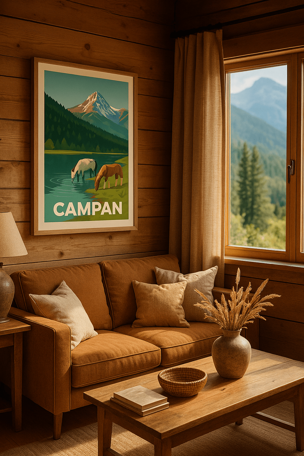 Hautes-Pyrénées France Affiche de Campan - Nature et sérénité au pied des Pyrénées