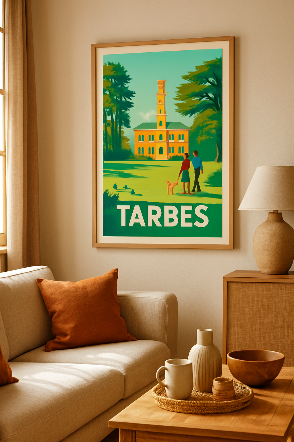 Hautes-Pyrénées France Affiche de Tarbes - Charme et sérénité au coeur de la cité