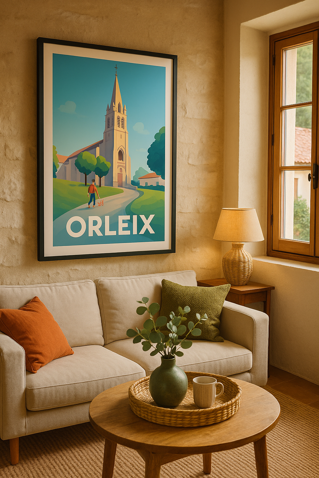 Hautes-Pyrénées France Affiche Orleix - Charme paisible et patrimoine remarquable