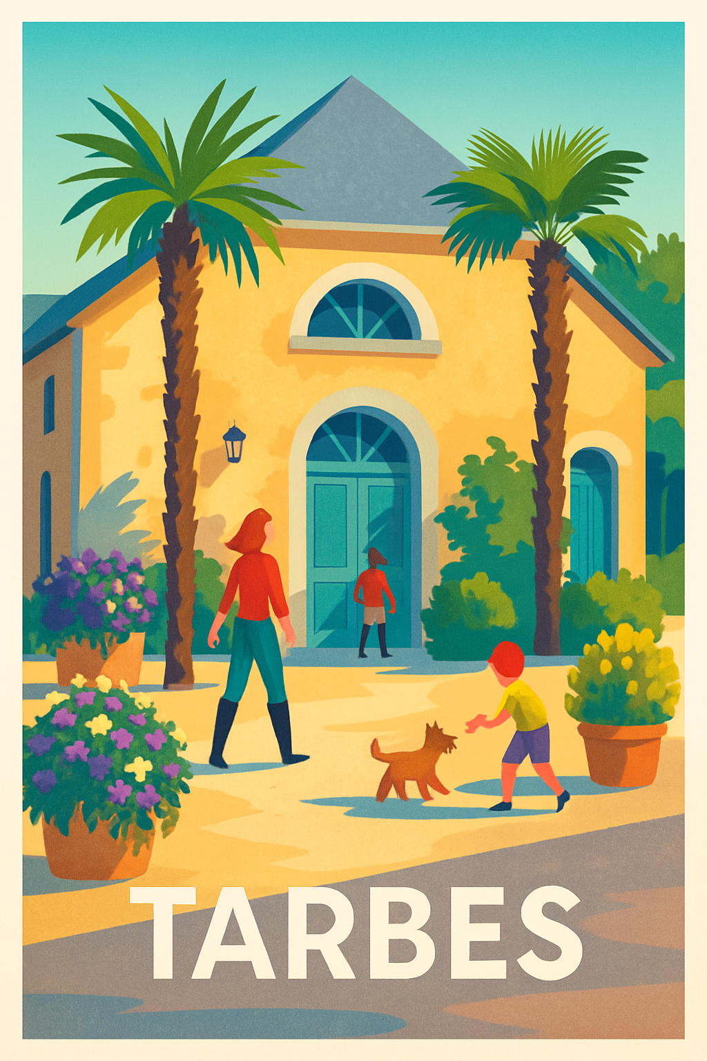 Hautes-Pyrénées France Pas de Cadre / 20 × 30cm Affiche de Tarbes - Charme ensoleillé et douceur de vivre