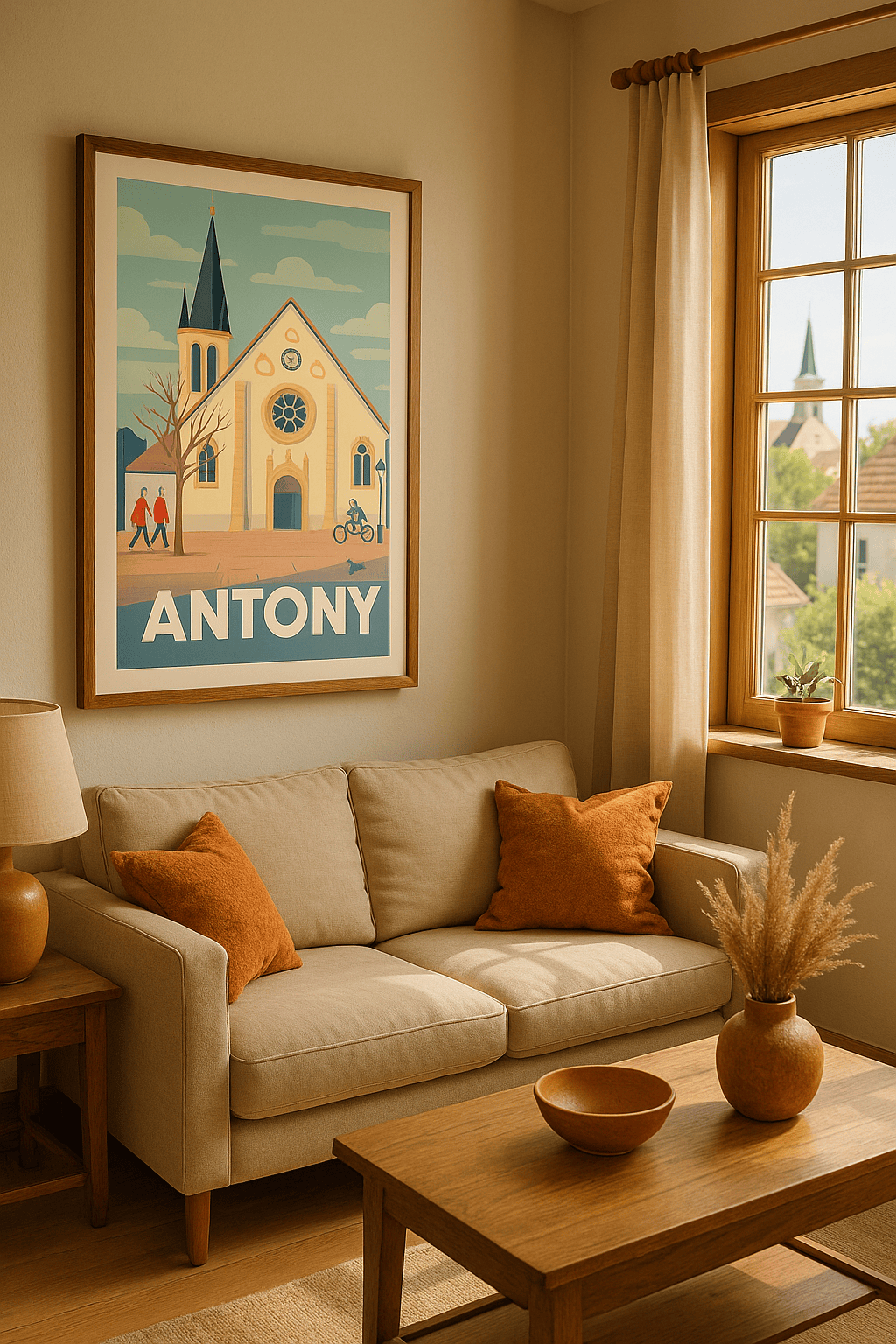 Hauts-de-Seine France Affiche de Antony - Charme et Sérénité à l'Église Centrale