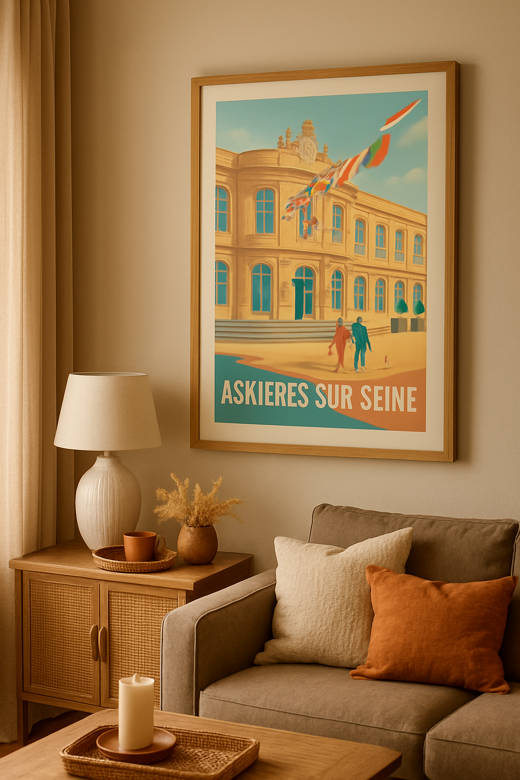 Hauts-de-Seine France Affiche de Asnières-sur-Seine - Charme et lumière d'une ville élégante