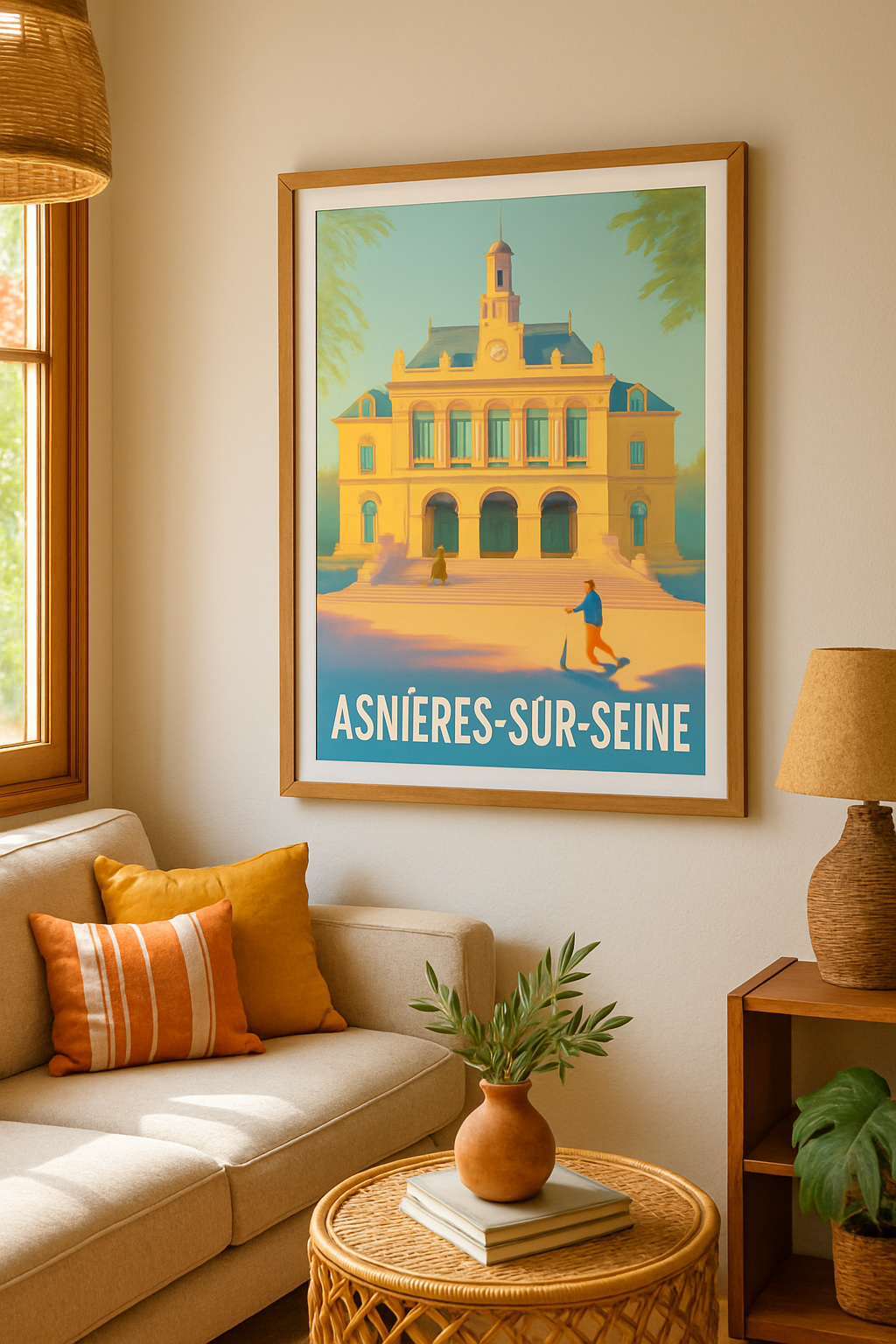 Hauts-de-Seine France Affiche de Asnières-sur-Seine - Charme et modernité au cœur de la ville