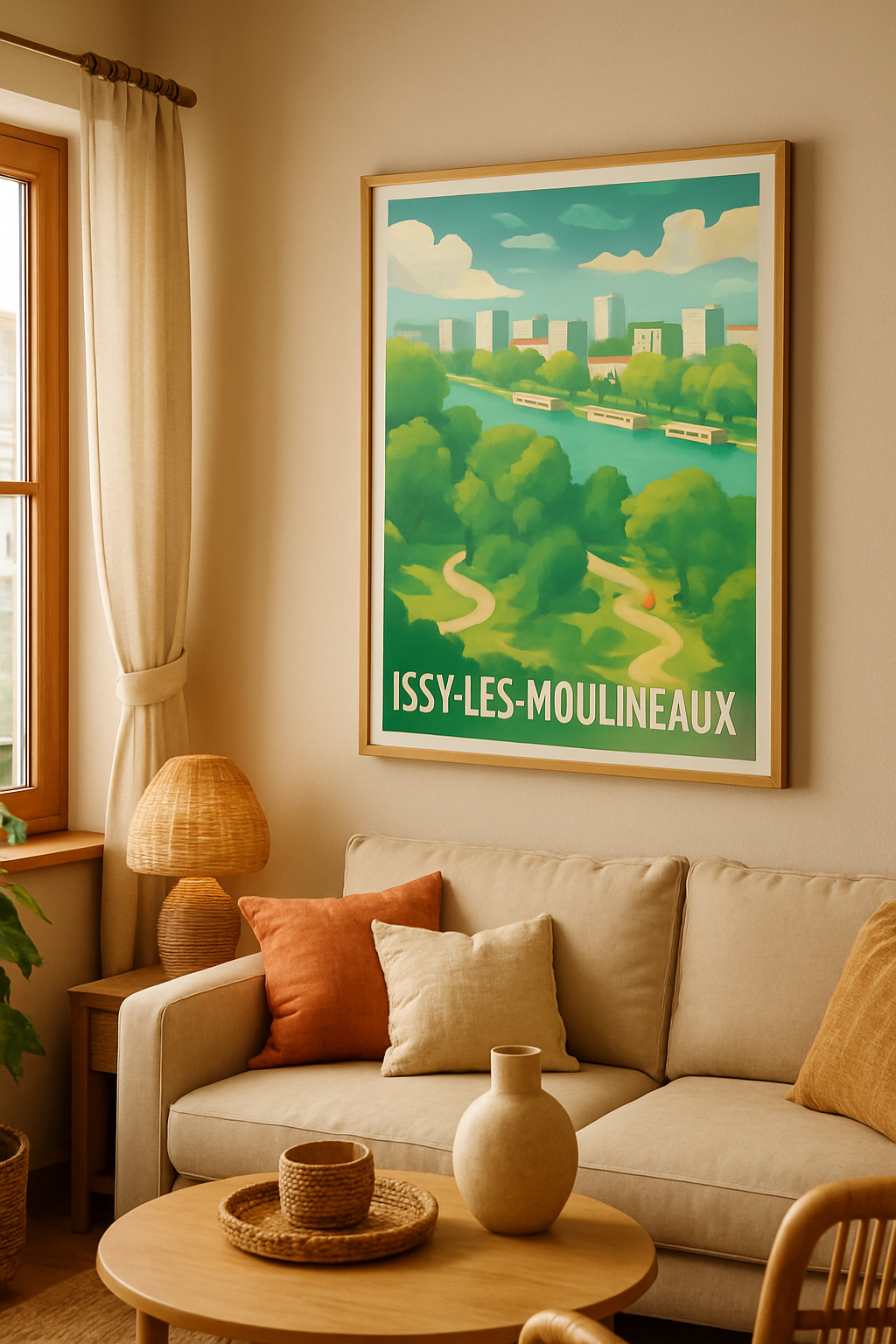 Hauts-de-Seine France Affiche de Issy-les-Moulineaux - Évasion au cœur de la nature urbaine