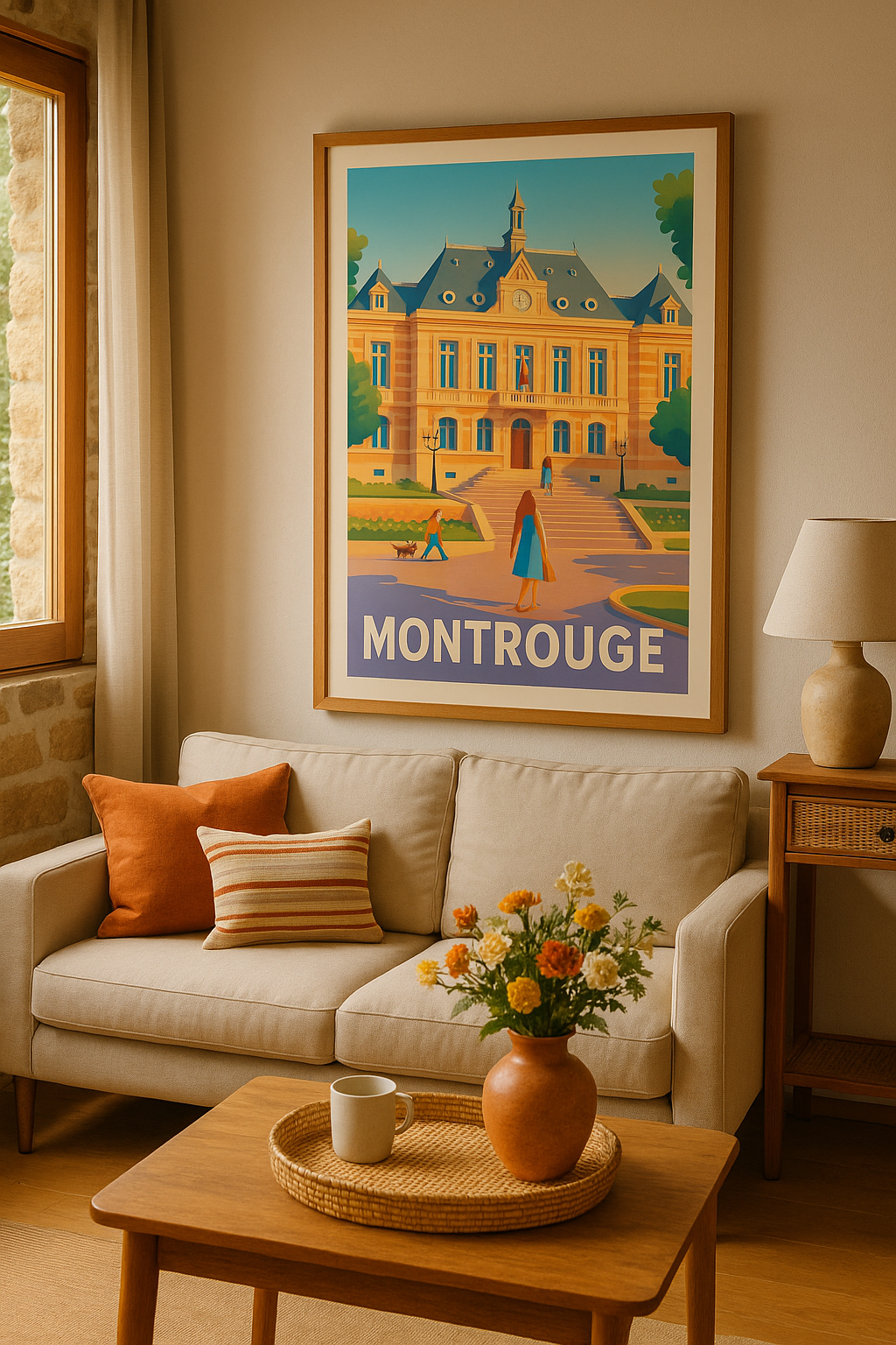 Affiche Montrouge — Élégance et lumière au cœur de la banlieue parisienne · poster d'art de Montrouge