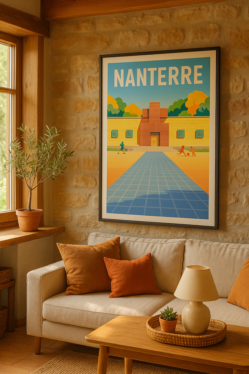Affiche Nanterre — L'entrée iconique au cœur de la ville · poster d'art de Nanterre