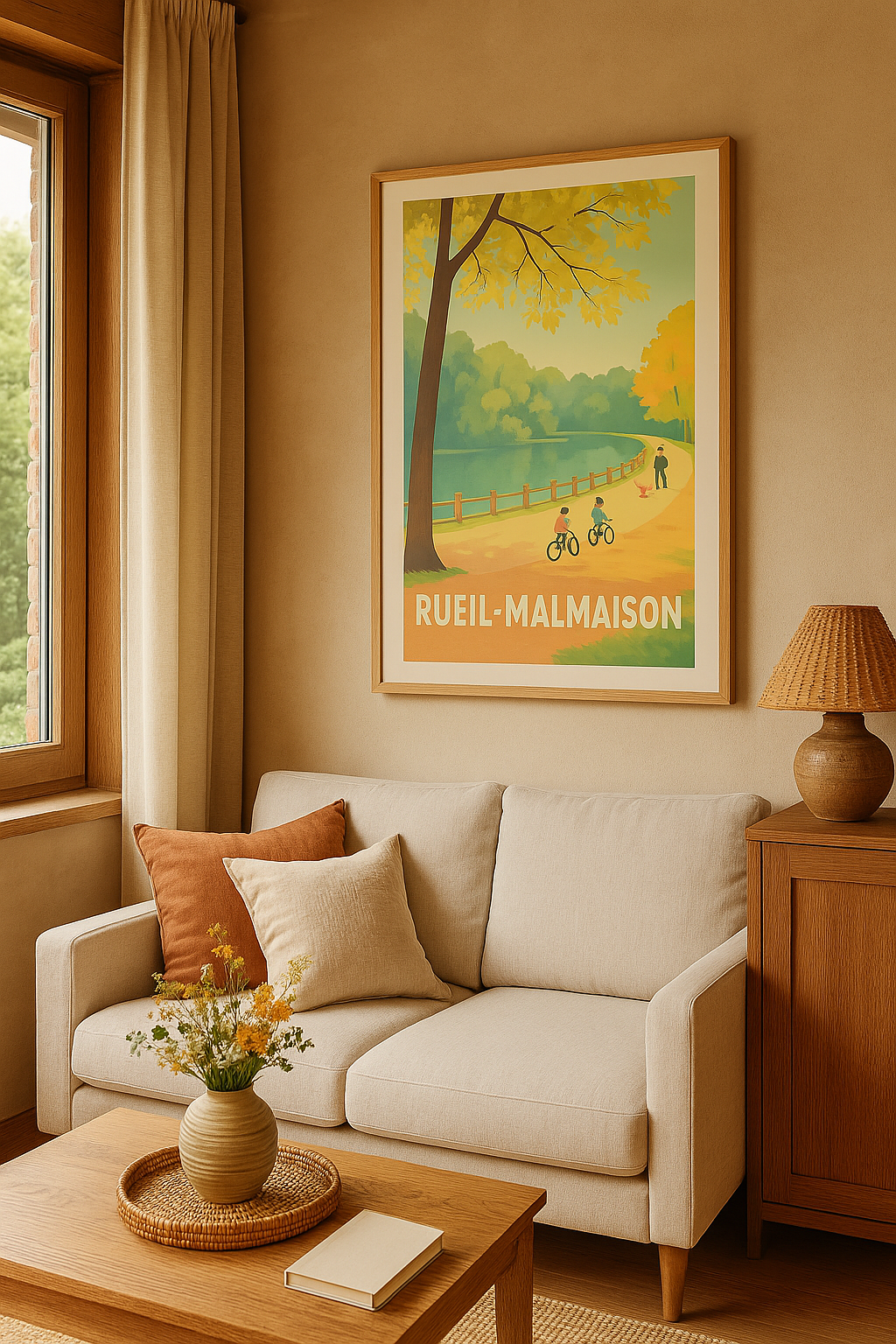 Hauts-de-Seine France Affiche Rueil-Malmaison - Balade bucolique au bord de l'eau