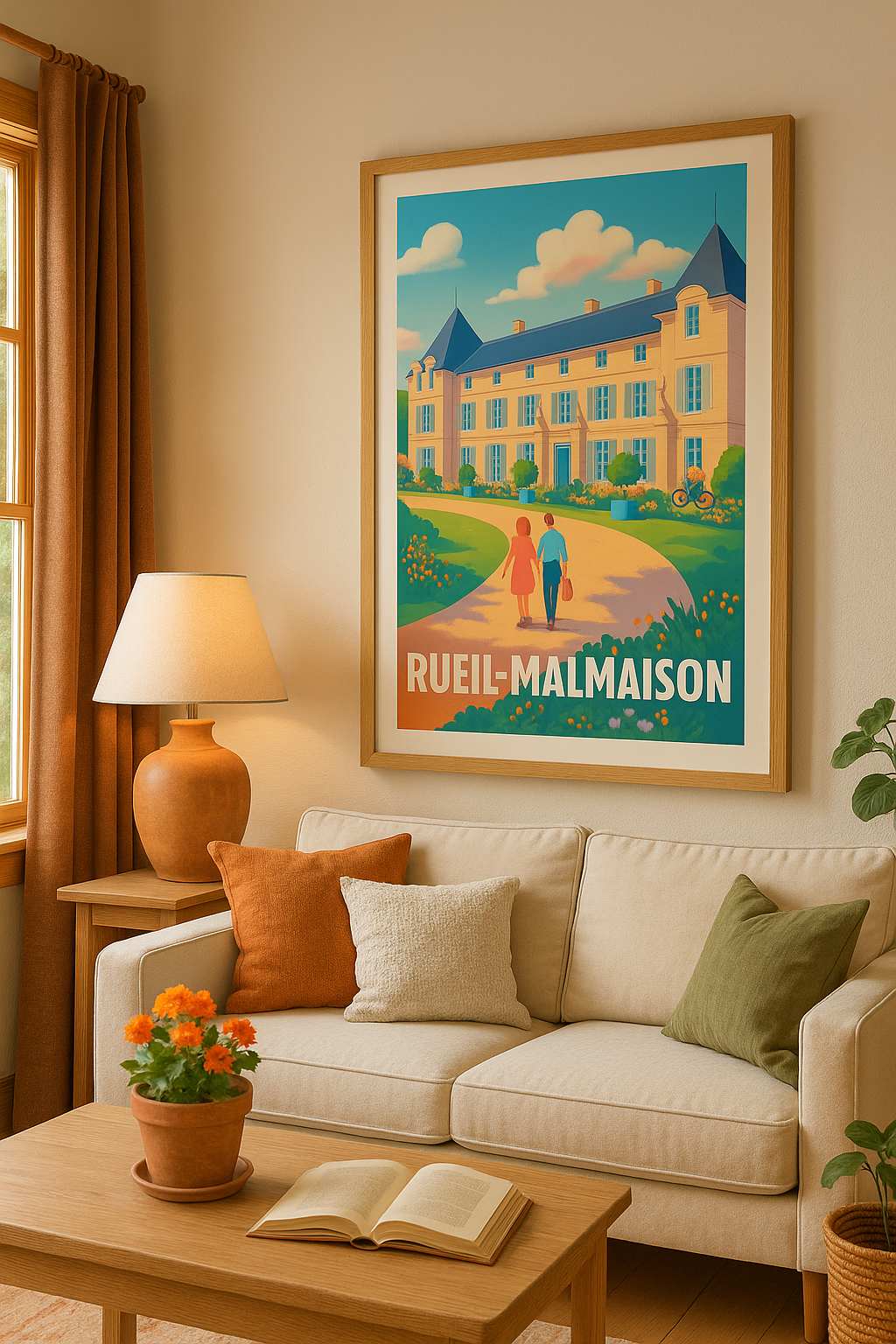 Hauts-de-Seine France Affiche Rueil-Malmaison - Élégance et Couture au Château