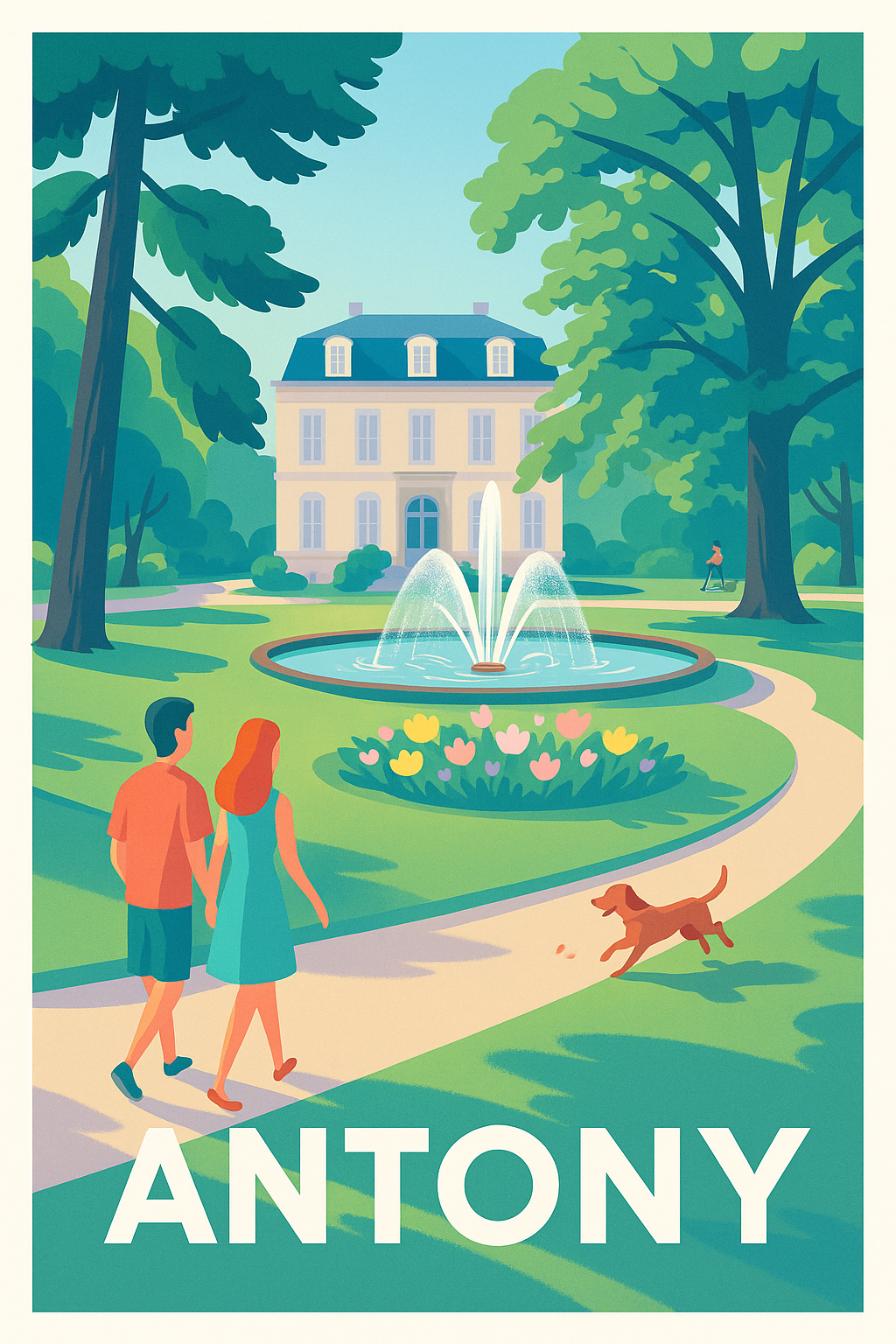 Hauts-de-Seine France Pas de Cadre / 20 × 30cm Affiche Antony - Promenade bucolique au parc