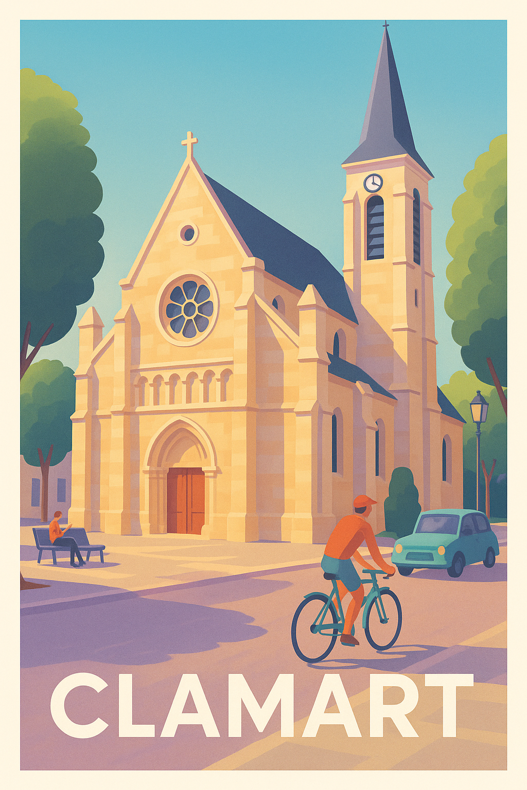 Affiche Clamart — Charme paisible et architectural · poster d'art de Clamart
