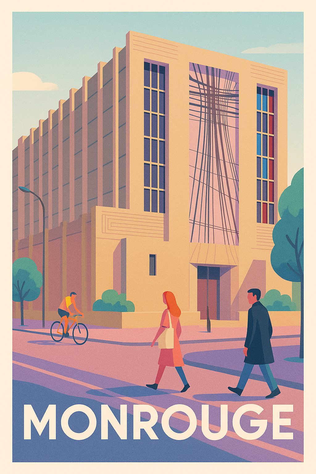 Hauts-de-Seine France Pas de Cadre / 20 × 30cm Affiche Montrouge - L'élégance urbaine à chaque coin de rue