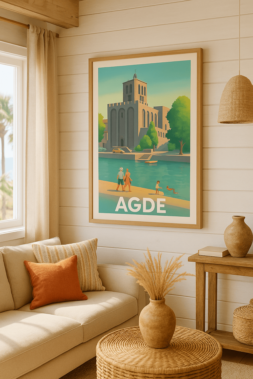 Hérault France Affiche de Agde - Balade au fil du fleuve