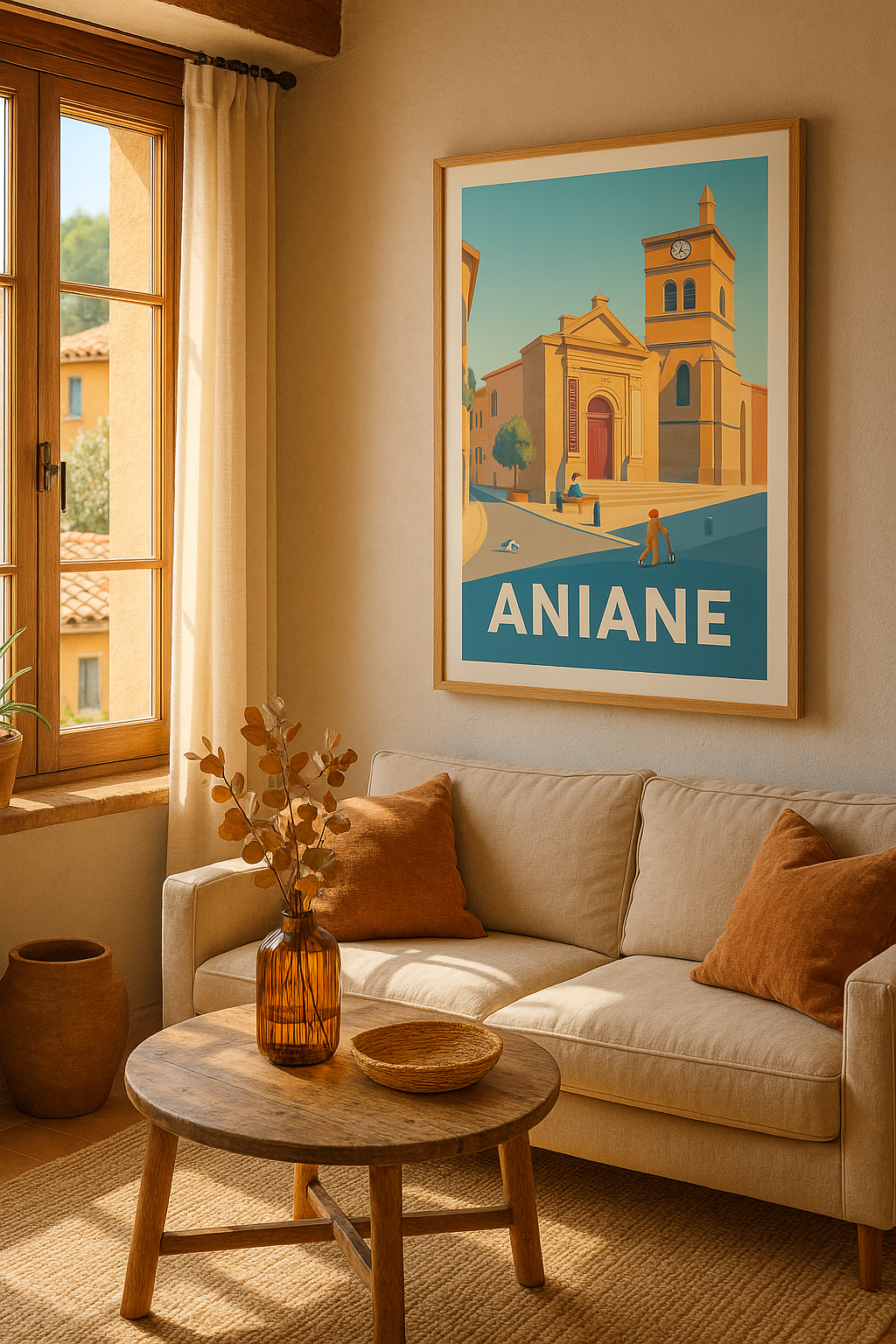 Hérault France Affiche de Aniane - Charme et sérénité au cœur du village
