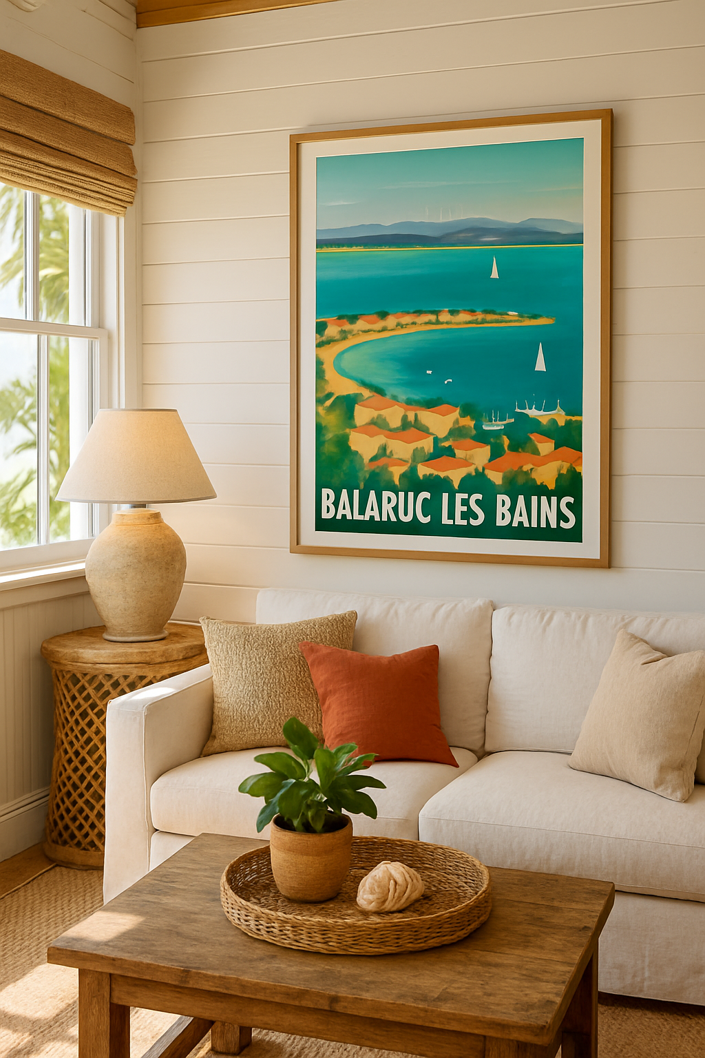 Affiche Balaruc-les-Bains — L'évasion en bord de lagune · poster d'art de Balaruc-les-Bains