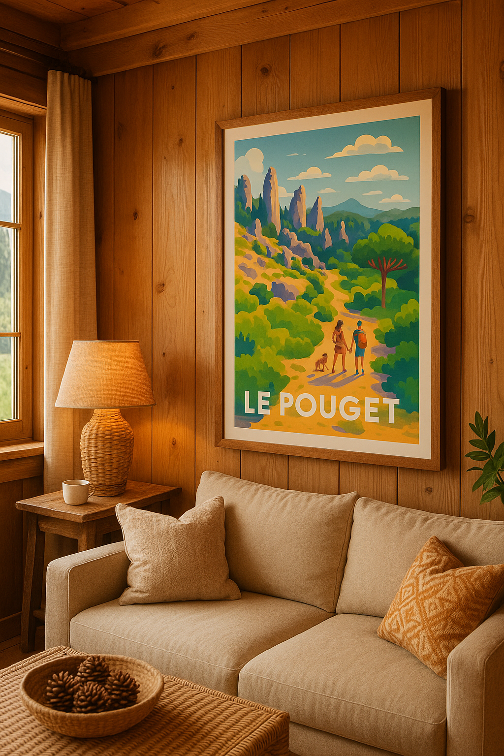 Affiche Le Pouget — Évasion nature et randonnées authentiques · poster d'art de Le Pouget