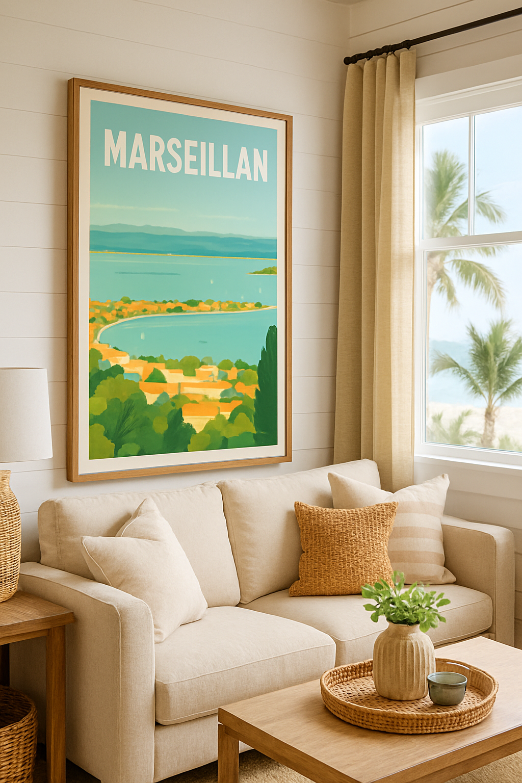 Hérault France Affiche de Marseillan - Évasion et douceur en bord de mer