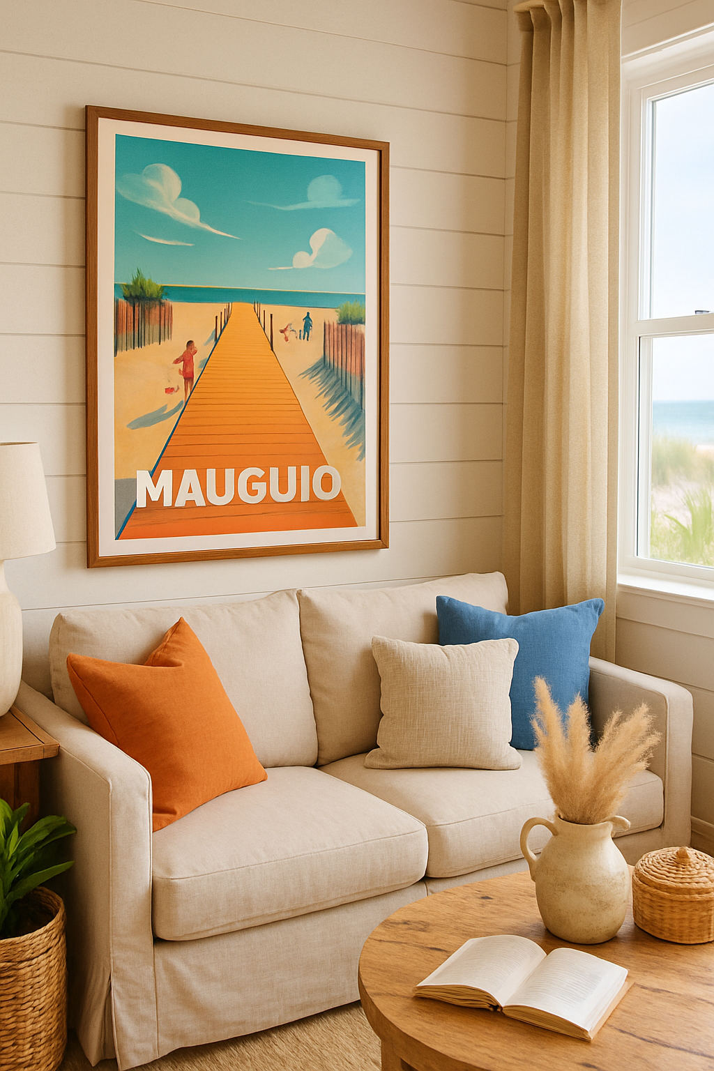 Affiche Mauguio — Évasion estivale sur la plage · poster d'art de Mauguio