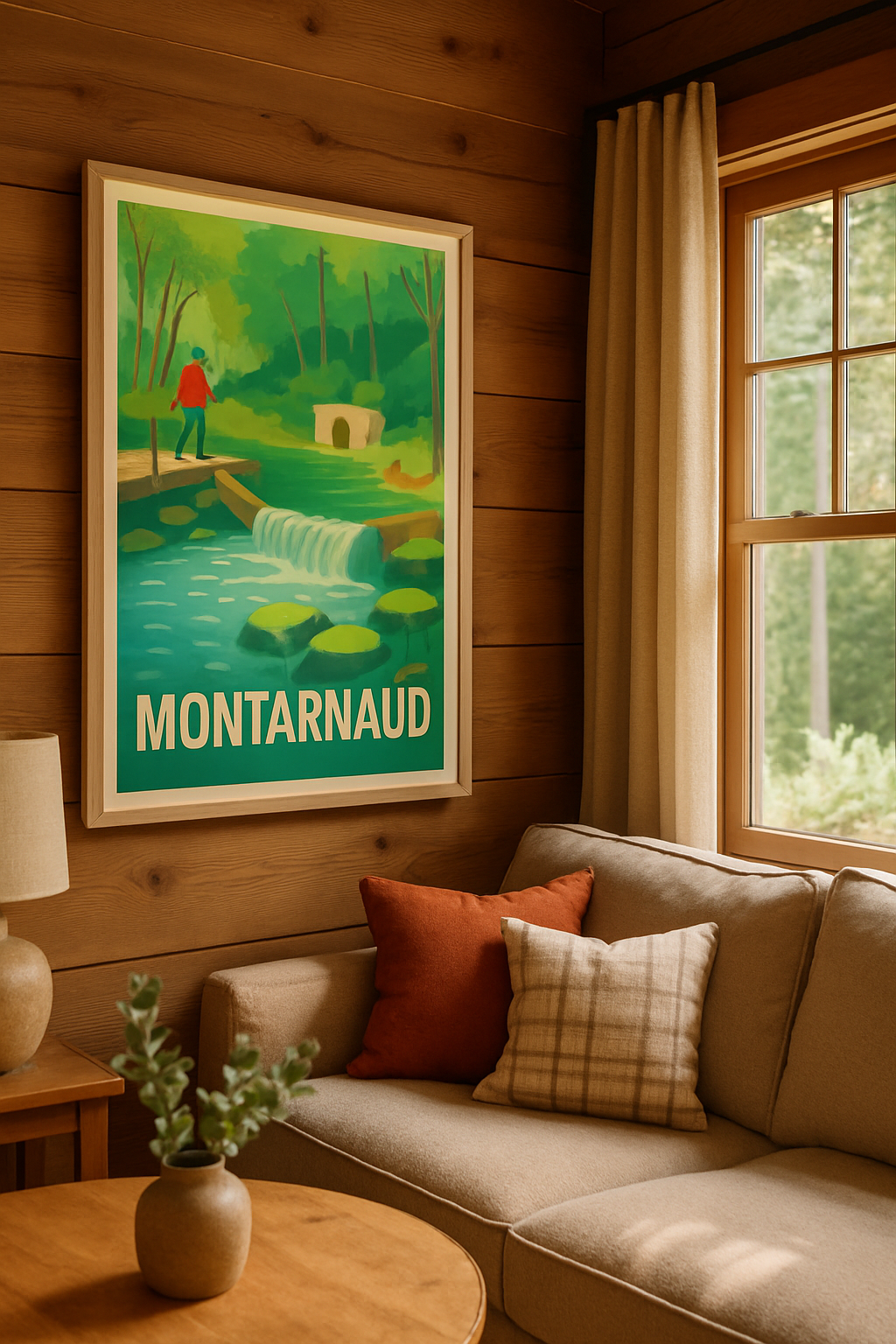 Hérault France Affiche de Montarnaud - L'Évasion Nature au Cœur de la Forêt