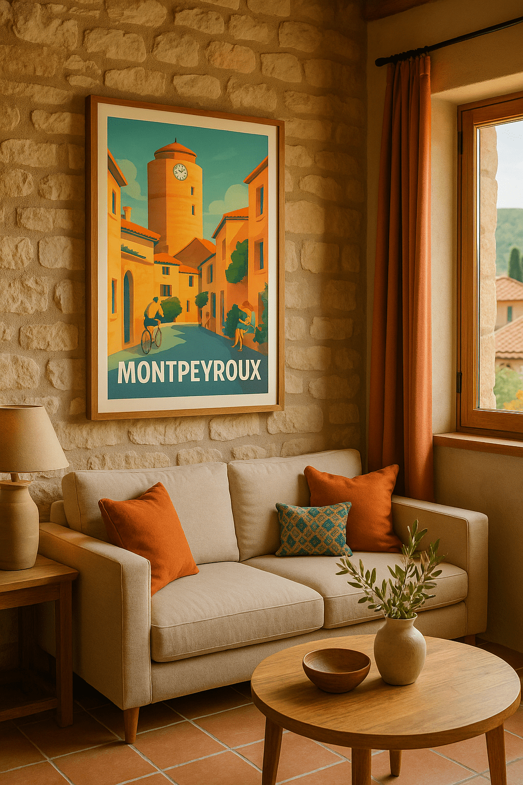 Hérault France Affiche de Montpeyroux - Charme Provençal Intemporel