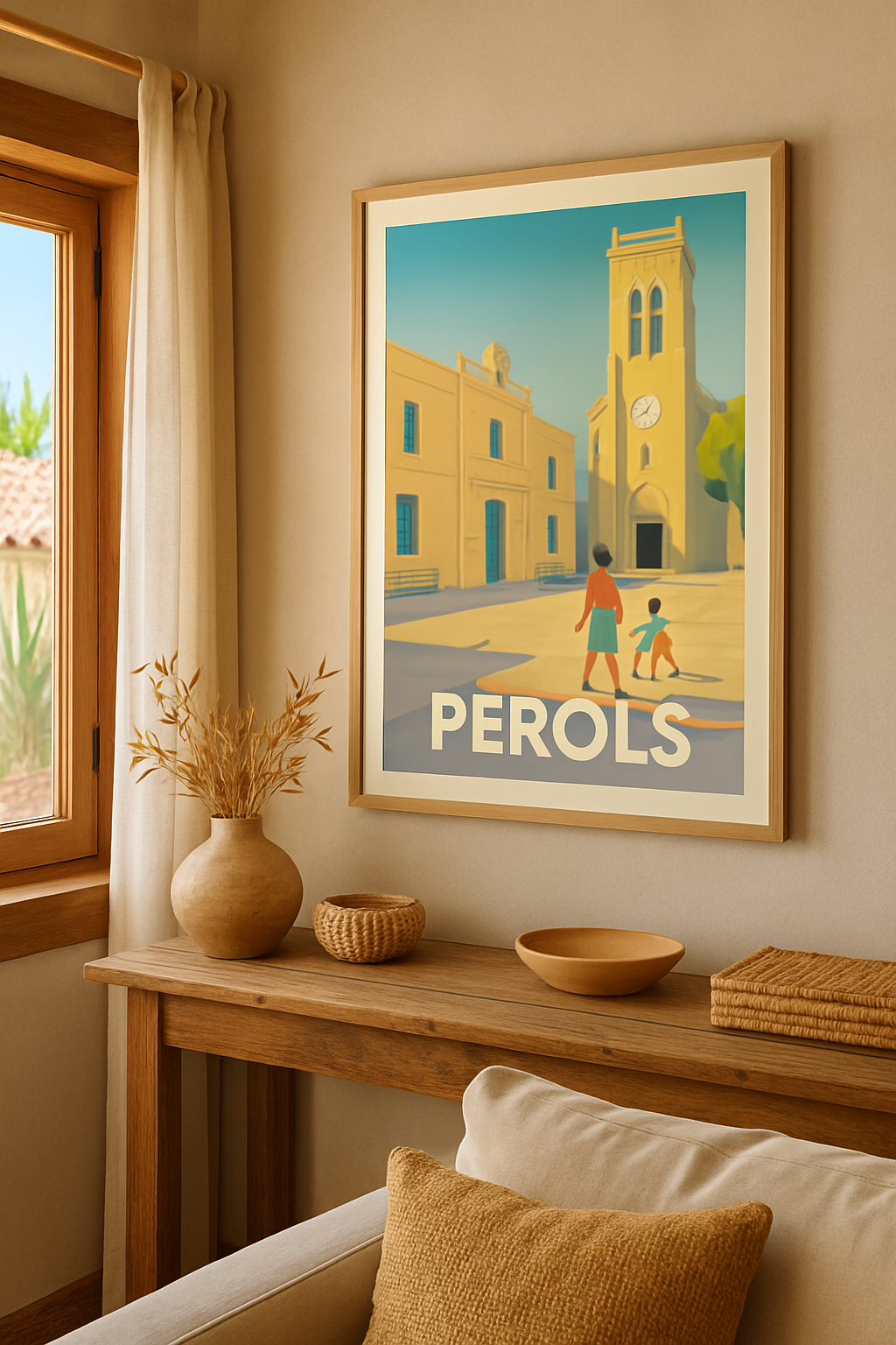 Hérault France Affiche de Pérols - Un coin de douceur ensoleillée