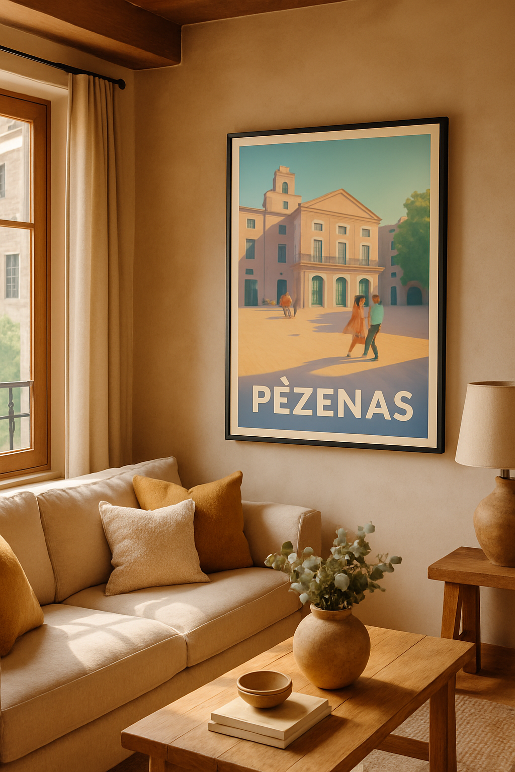 Hérault France Affiche de Pézenas - Douceur et lumière du Sud