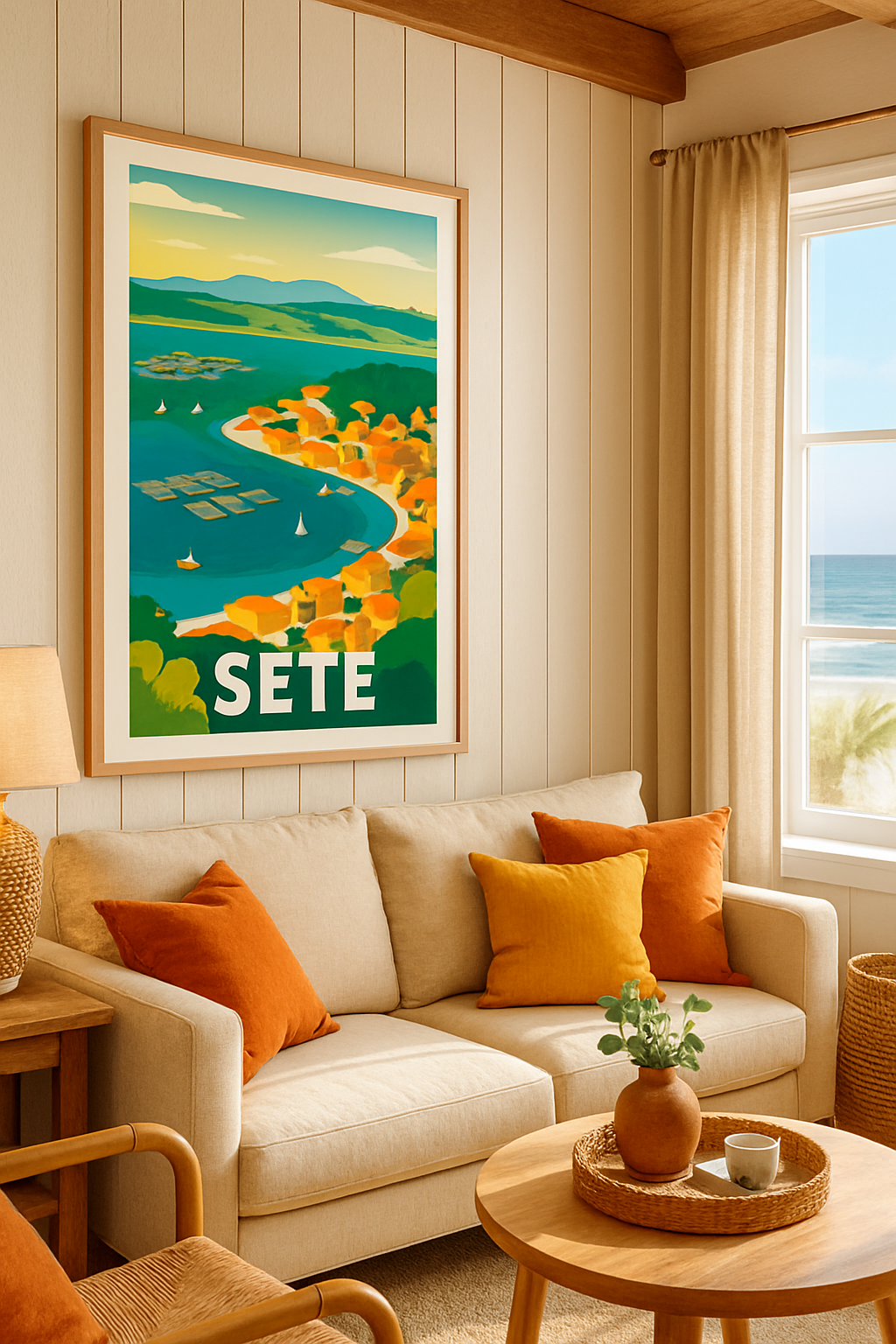 Hérault France Affiche de Sète - Charme méditerranéen sur la lagune