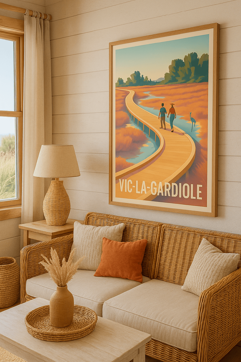 Affiche Vic-la-Gardiole — Balade au cœur de la nature préservée · poster d'art de Vic-la-Gardiole