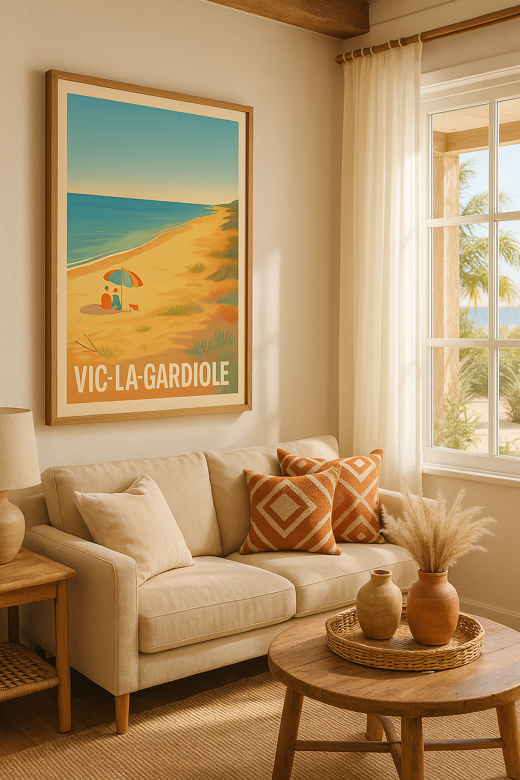 Hérault France Affiche de Vic-la-Gardiole - Sérénité au bord de la Méditerranée