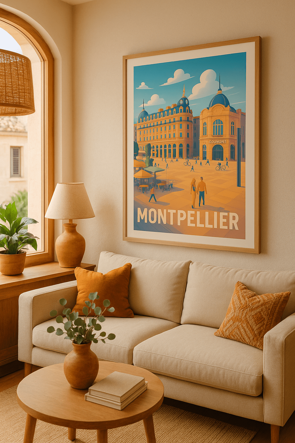 Affiche Montpellier - Charme ensoleillé du Sud - Afich