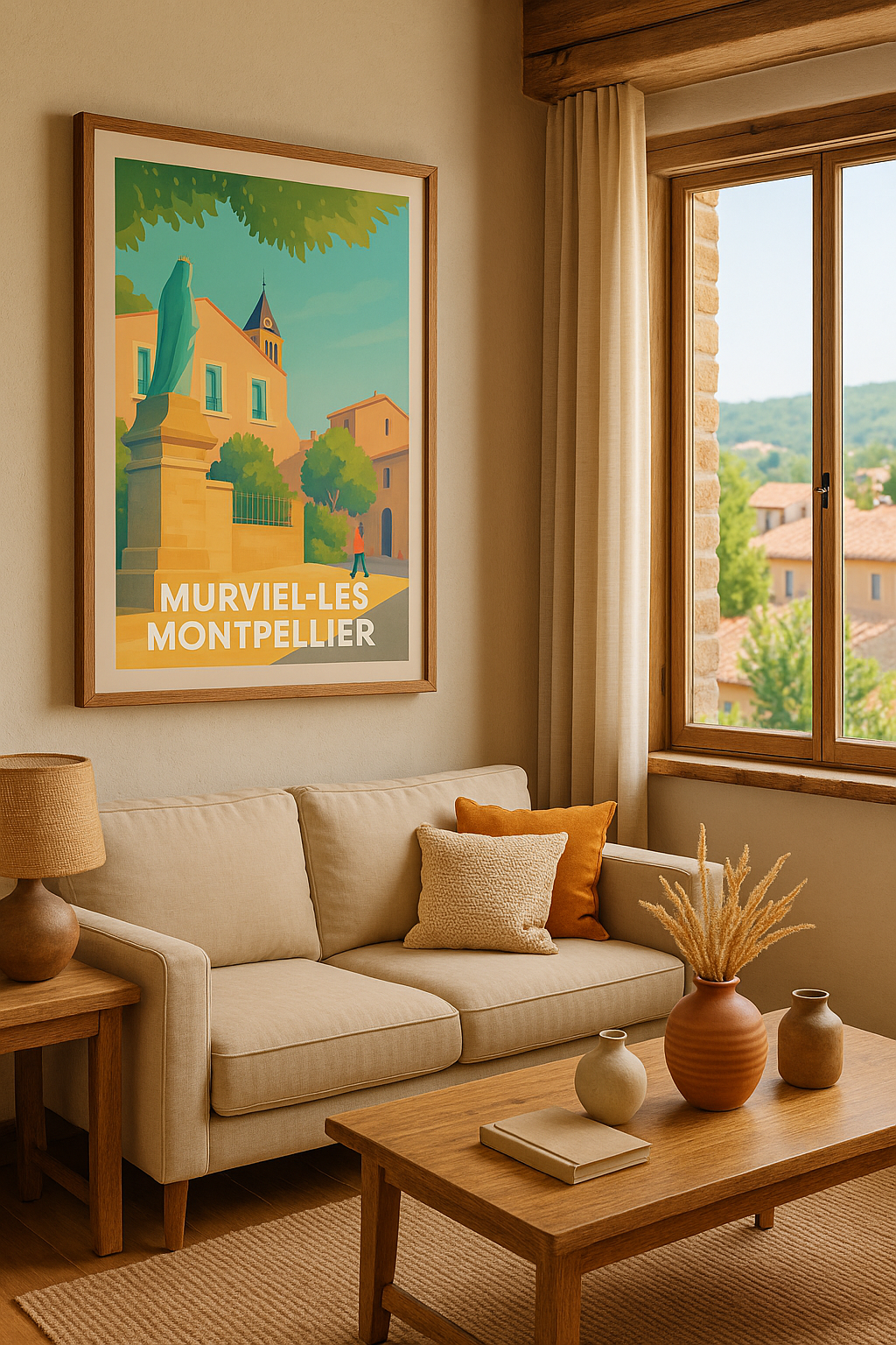 Hérault France Affiche Murviel-lès-Montpellier - Charme et sérénité au cœur du village