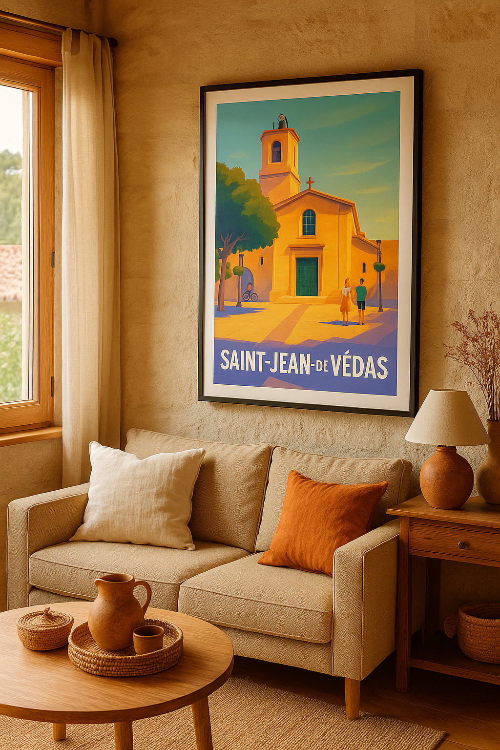 Hérault France Affiche Saint-Jean-de-Védas - Charme et sérénité au cœur du Sud