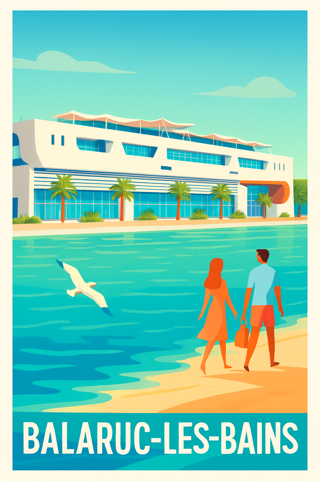 Affiche Balaruc-les-Bains — Évasion balnéaire et douceur de vivre · poster d'art de Balaruc-les-Bains