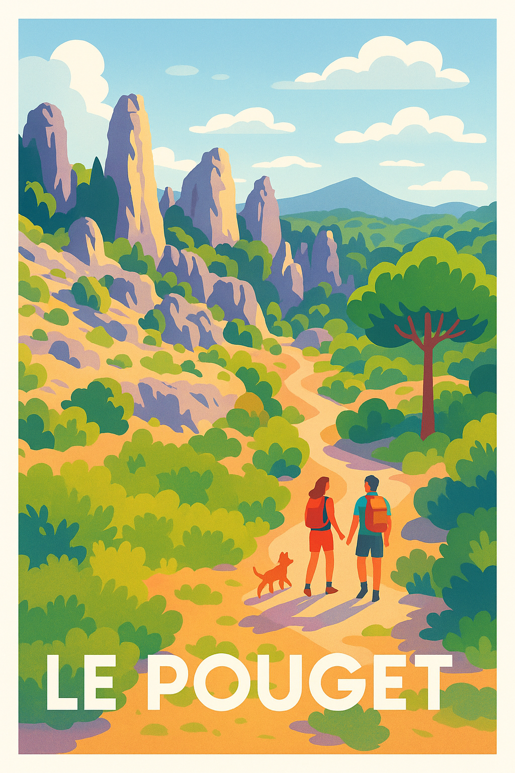 Affiche Le Pouget — Évasion nature et randonnées authentiques · poster d'art de Le Pouget