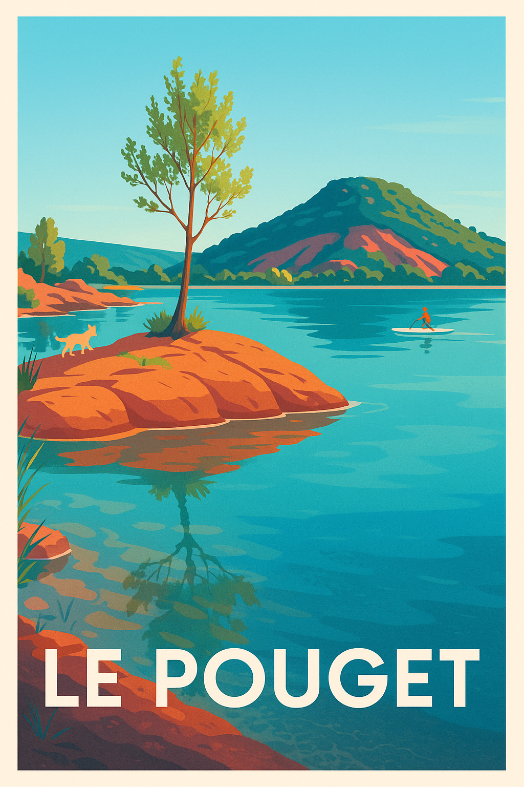 Affiche Le Pouget — Paisible Évasion Nature · poster d'art de Le Pouget