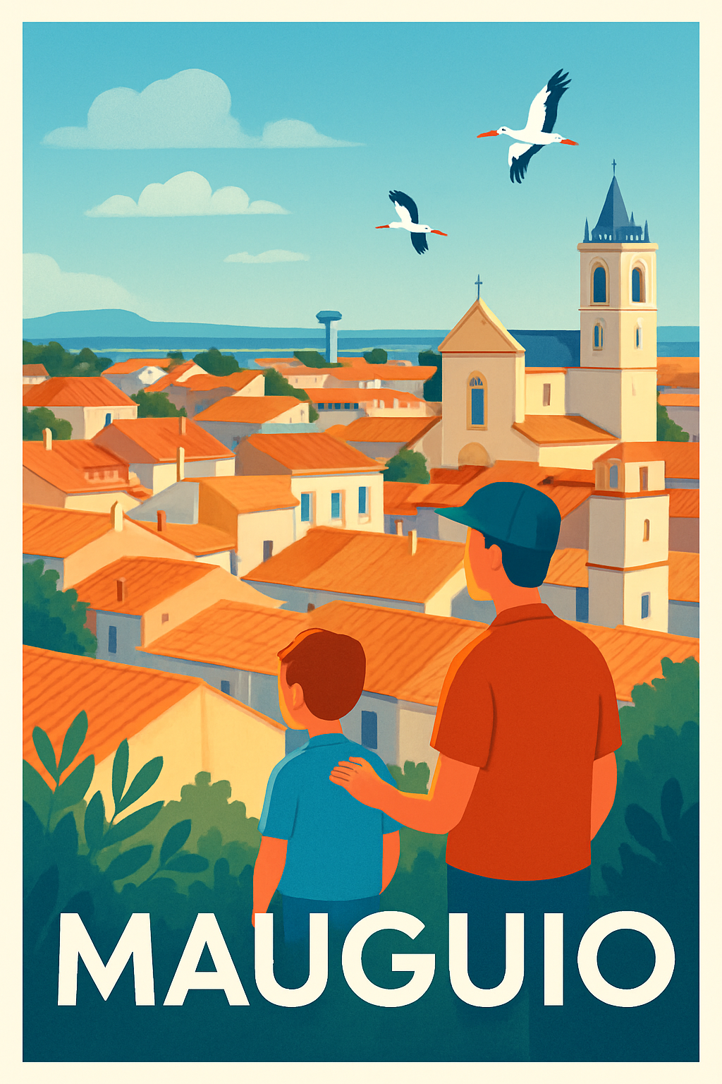 Hérault France Pas de Cadre / 20 × 30cm Affiche de Mauguio - Instant d'évasion en Occitanie