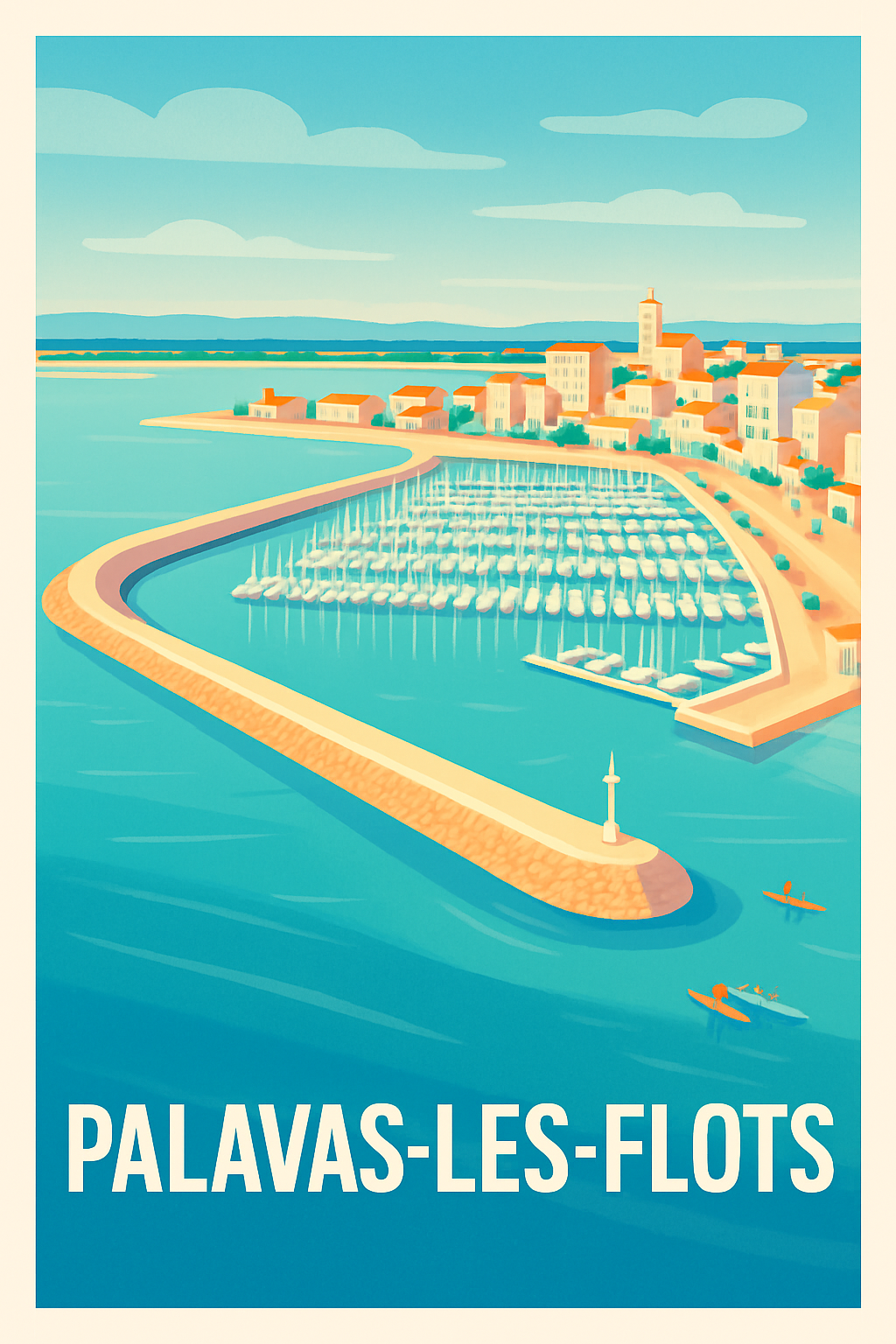 Affiche Palavas-les-Flots — L'élégance méditerranéenne en poster vintage · poster d'art de Palavas-les-Flots