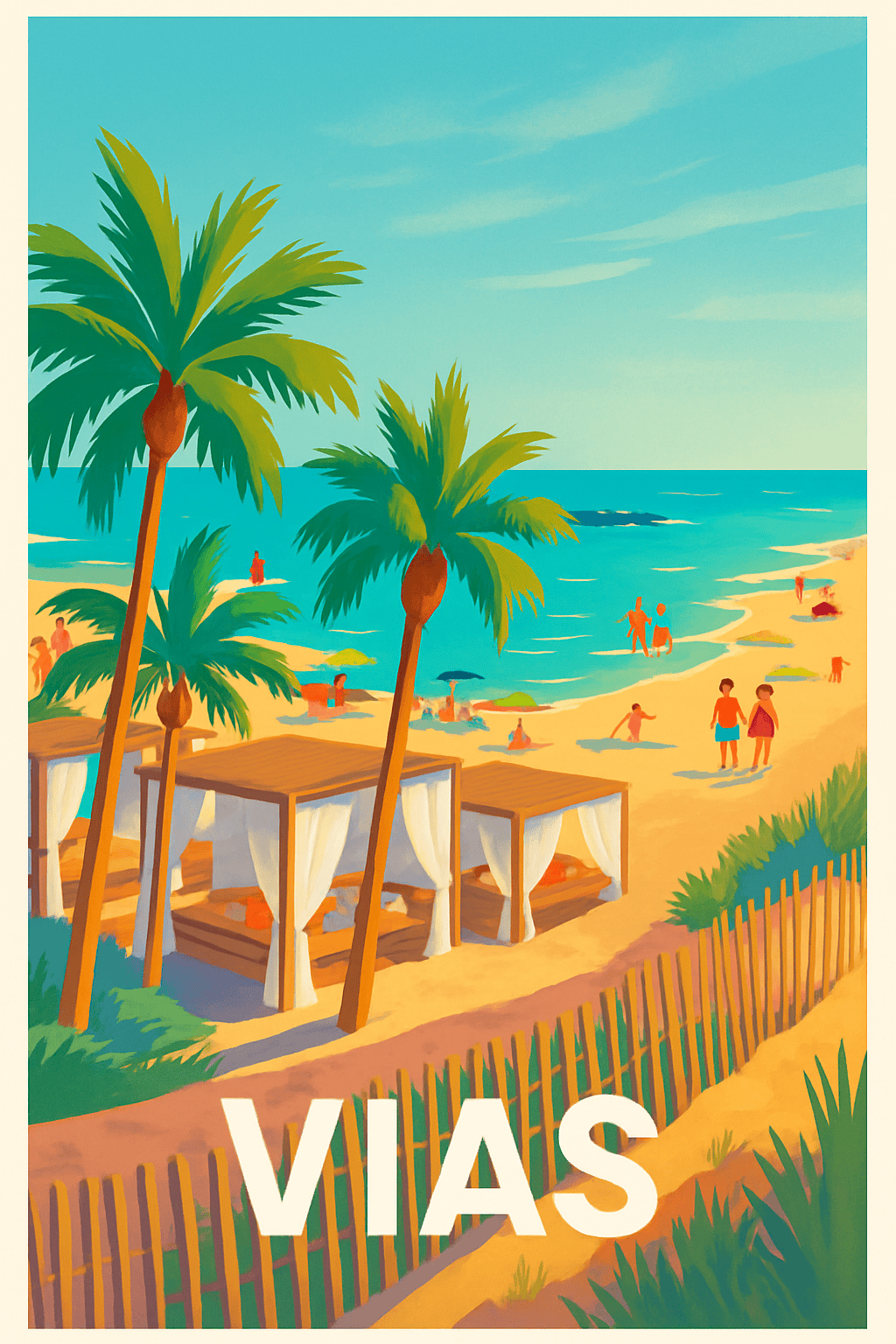 Affiche Vias — Évasion balnéaire sous le soleil du Sud · poster d'art de Vias