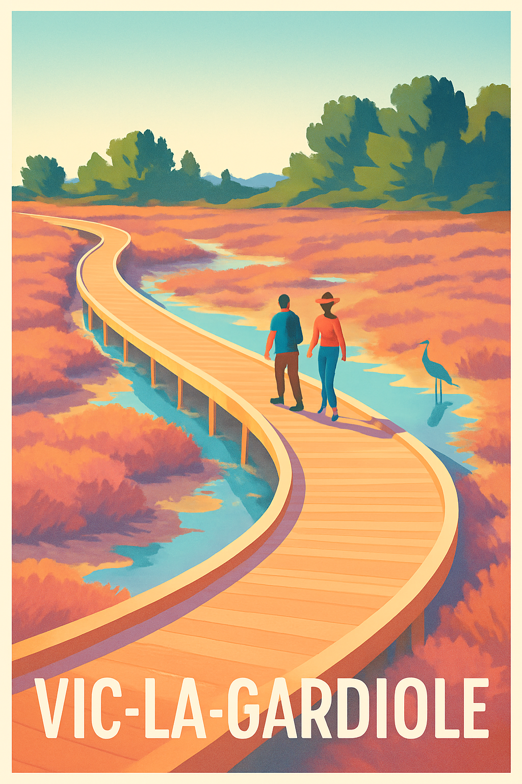 Affiche Vic-la-Gardiole — Balade au cœur de la nature préservée · poster d'art de Vic-la-Gardiole