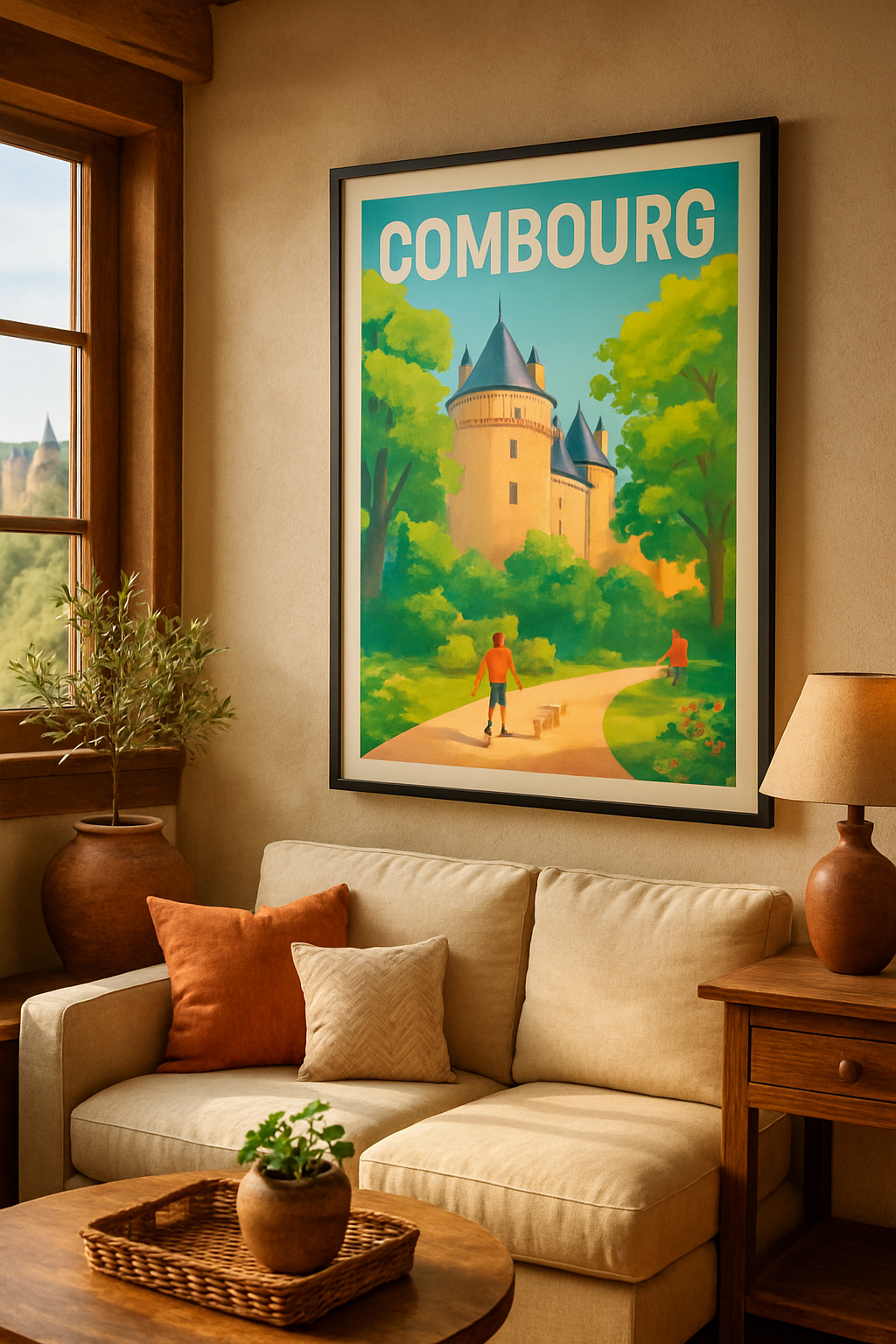 Ille-et-Vilaine France Affiche de Combourg - Balade enchanteresse au château