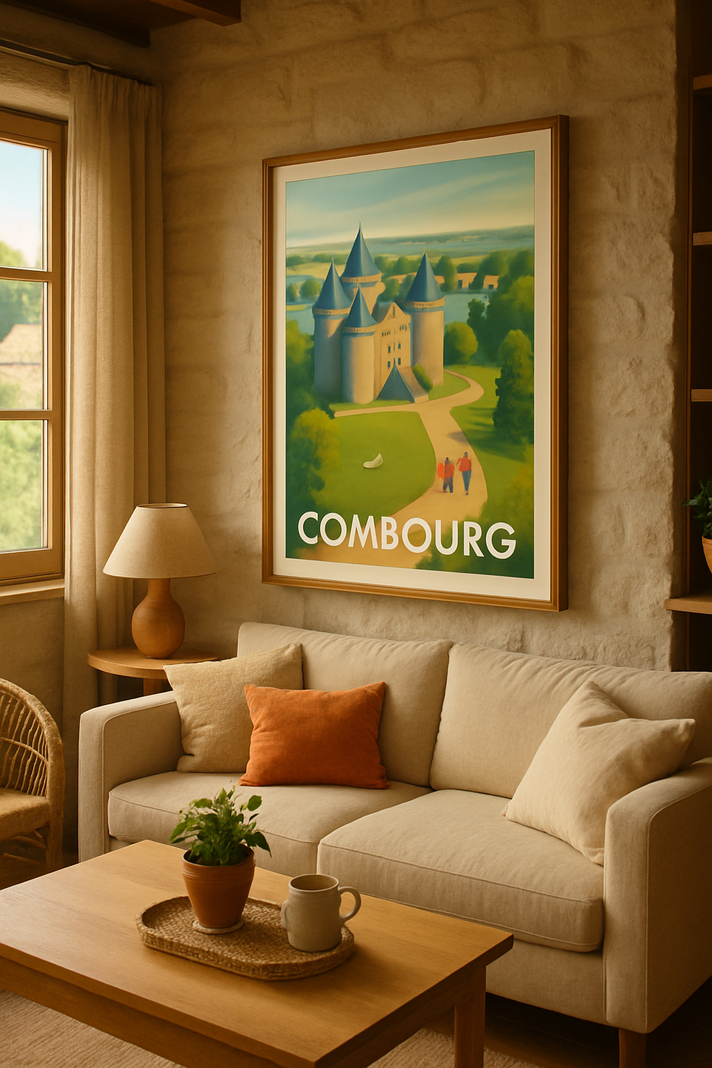 Ille-et-Vilaine France Affiche de Combourg - Élégance et charme médiéval