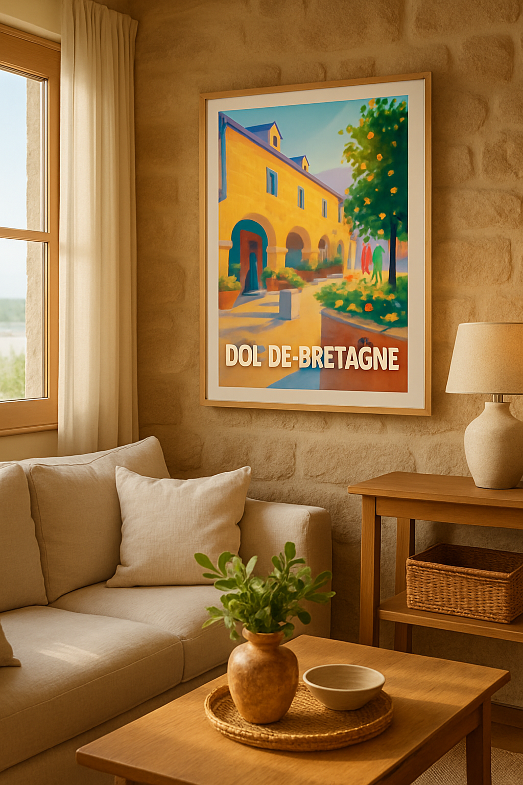 Ille-et-Vilaine France Affiche de Dol-de-Bretagne - Charme et lumière bretonne